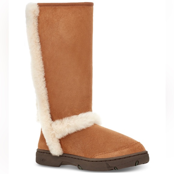 UGG Shoes - EUC UGG Sunburst Tall Winter Boot, Chestnut, Size 5